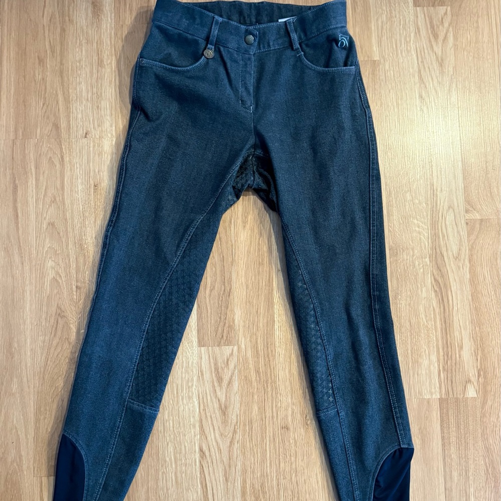 Ovation Riding Full Seat Riding Breeches - Blue - Size 26R